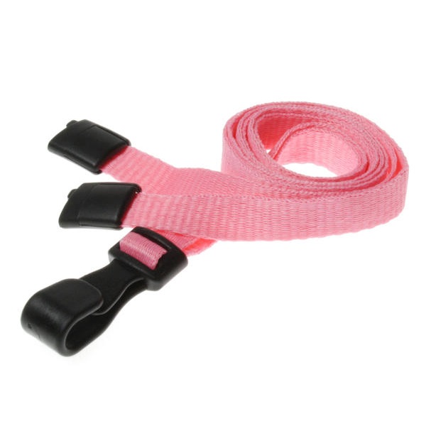 Bilde av Pink lanyard / Keyhanger 10 mm with plastic J clip - 100% polyester. 60270549 (DE,SE,NO,FI,RO,PL)