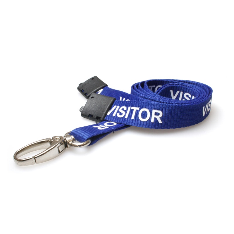 Picture of Visitor blue lanyard / Keyhanger 15 mm with metal lobster clip. 60270601