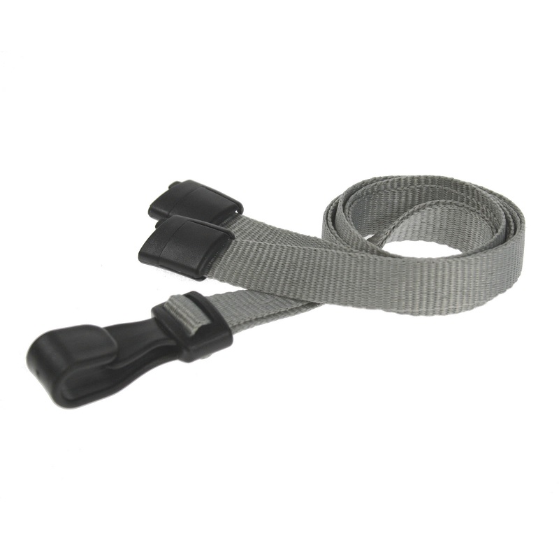 Bilde av Grey lanyard / Keyhanger 10 mm with plastic J clip - 100% polyester. 60270550 (DE,SE,NO,FI,RO,PL)
